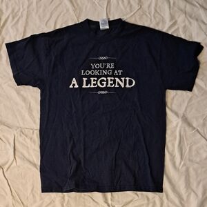 Black Graphic T-Shirt with White Text